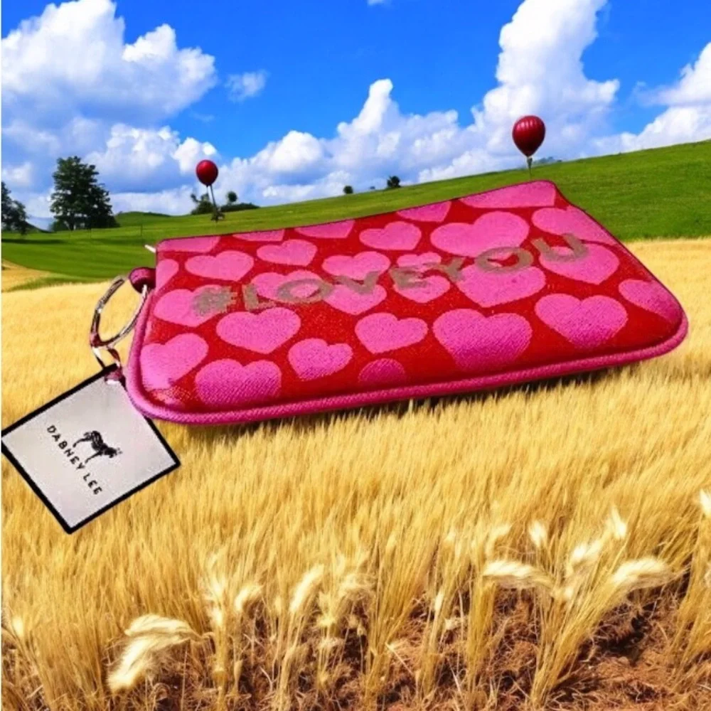 Dabney Lee Make-Up Coin Purse Bag Hash Tag # LOVE YOU